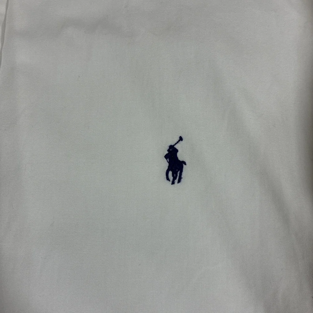 Polo Ralph Lauren Mens Slim Fit Poplin Shirt Long Sleeve White Classic Preppy